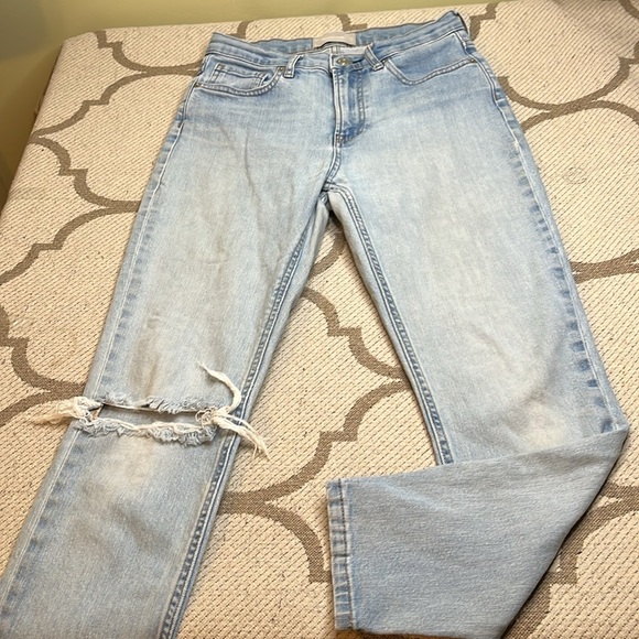 Everlane distressed knee high rise ankle jeans - Picture 2 of 16